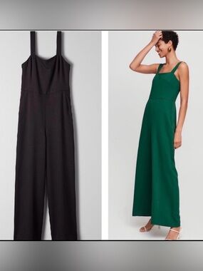 Aritzia Wilfred Picard black wide leg jumpsuit size 2
